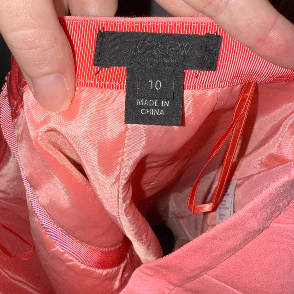 J. Crew Coral/Pink Wool A-Line Skirt - Picture 2 of 9